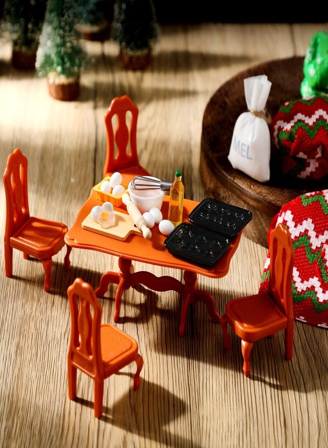 Liliful 23 Pieces Christmas Doll Accessories Set Include Miniature Baker Outfit Apron Chef Hats Rolling Pin Whisk Eggs Cookie Tray Mixing Bowl Cutting Board for Xmas Dollhouse, Doll Not Included - Image 5